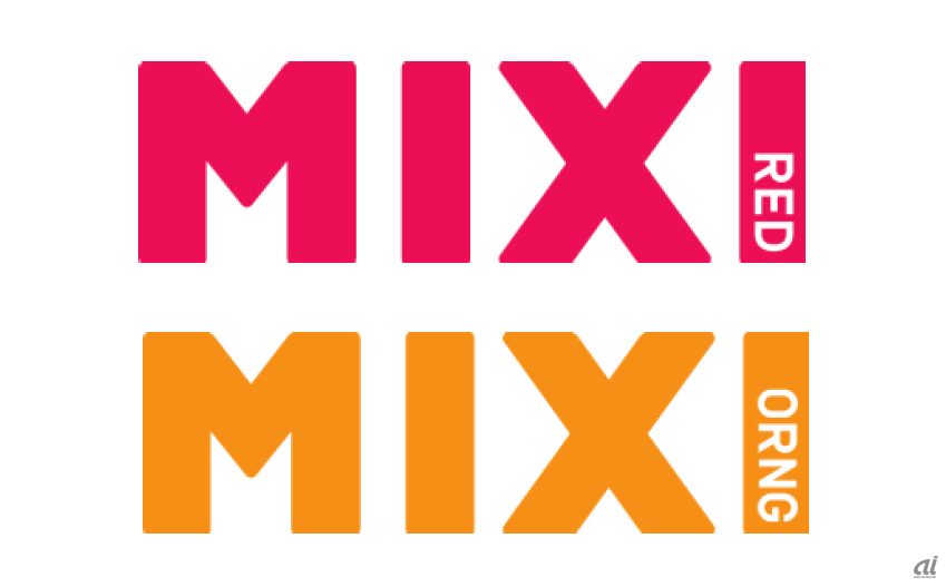 新コーポレートブランドロゴにはタグラインとして「心もつなごう。」を採用。「MIXI RED」は“熱いつながり”を、「MIXI ORNG」は“温かいつながり”を表現する「エモーションロゴ」として使われる
