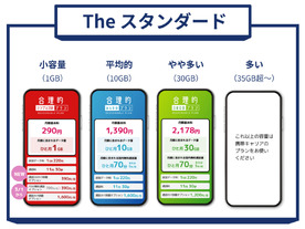 日本通信、月290円プランに新オプション「5分かけ放題」--1GBプランに390円追加で5分以内かけ放題